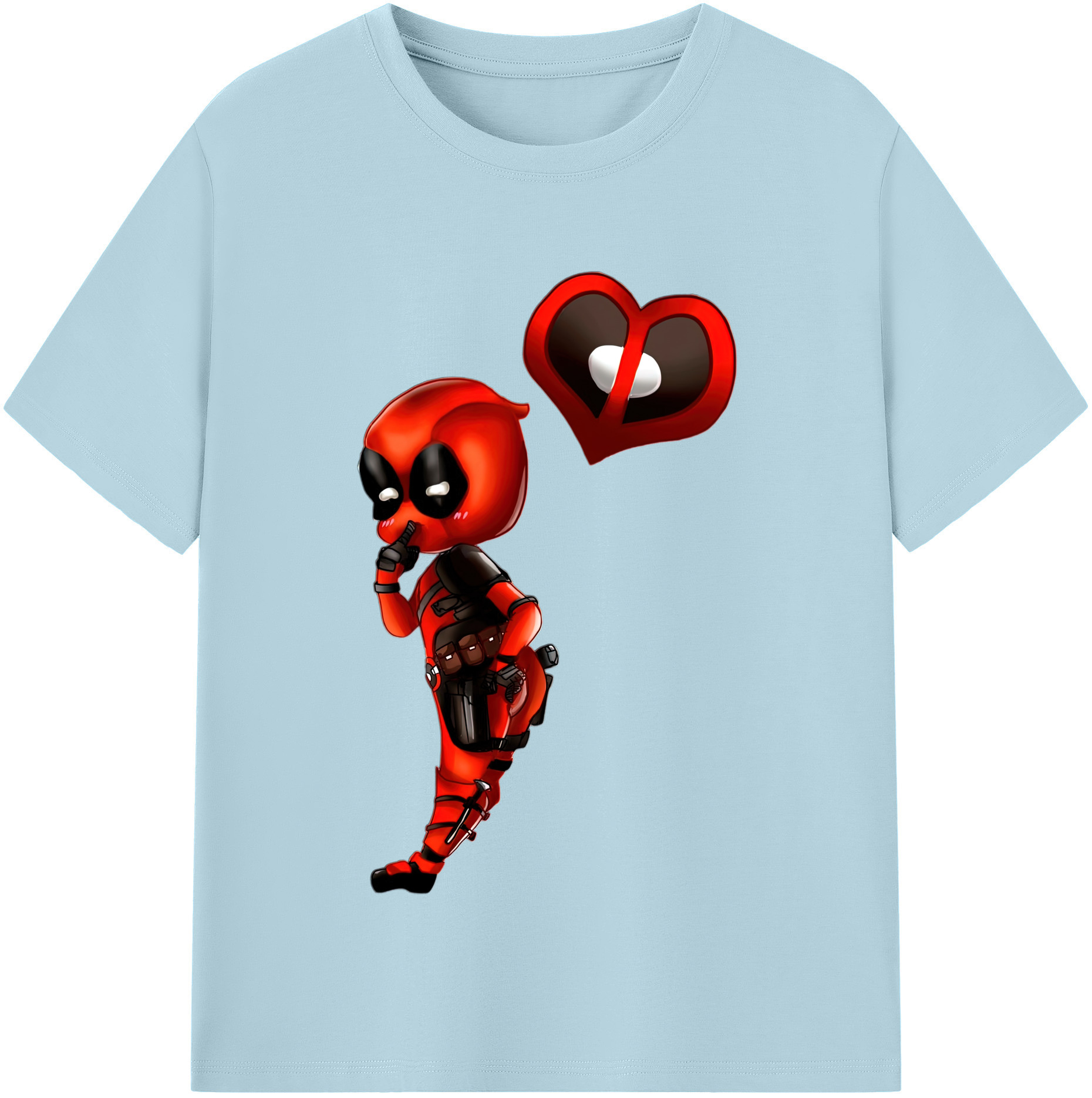 （画像用） Deadpool デッドプール 綿100％半袖Tシャツ（フロントプリント）